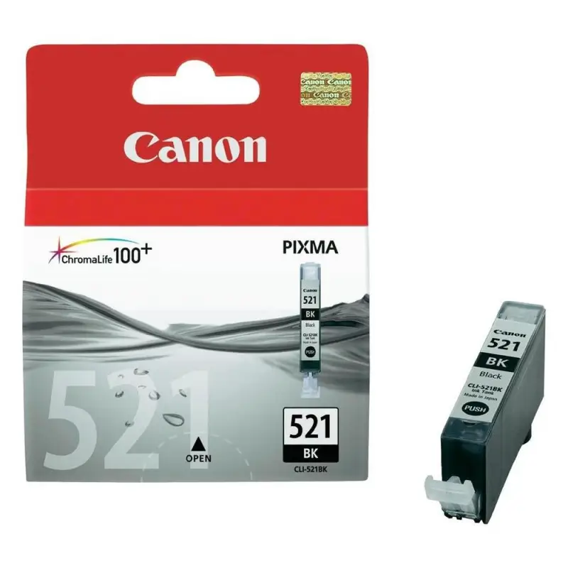 Γνήσιο μελάνι Canon CLI-521 Black
