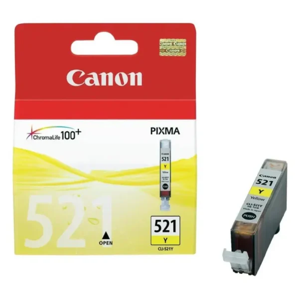 Γνήσιο μελάνι Canon CLI-521 Yellow