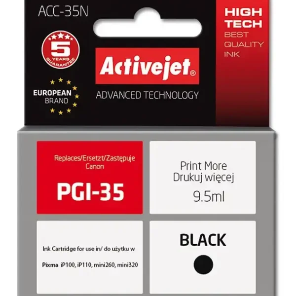 Συμβατό μελάνι Canon PGI-35 Black