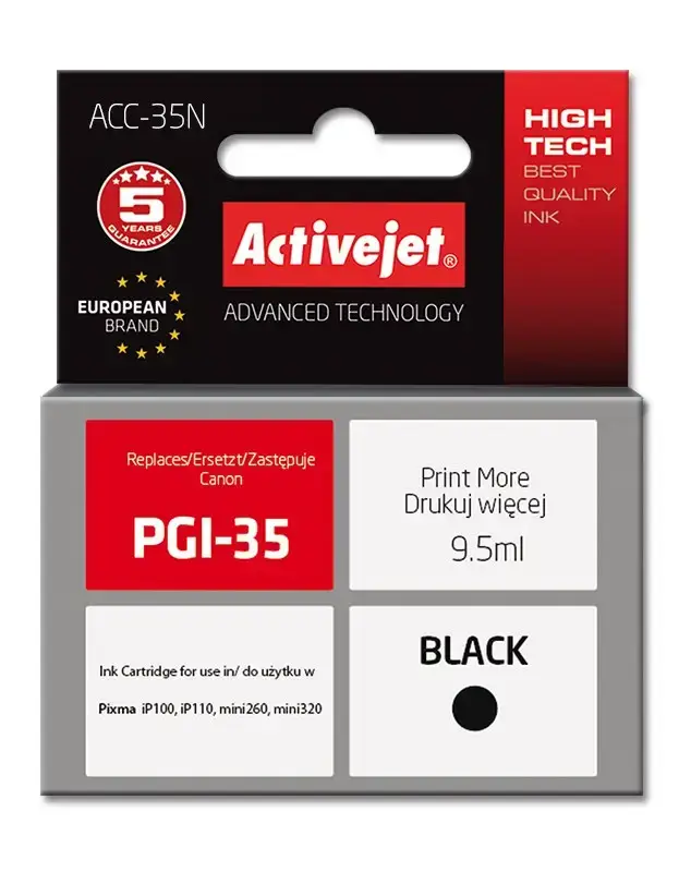 Συμβατό μελάνι Canon PGI-35 Black