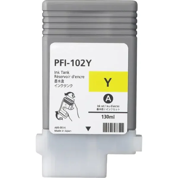 Συμβατό μελάνι Canon PFI-102Y Yellow