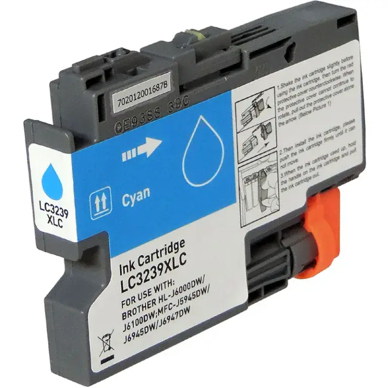 Συμβατό μελάνι Brother LC3239xl Cyan