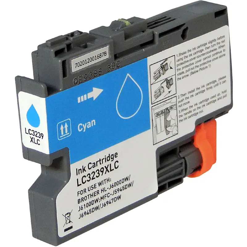 Συμβατό μελάνι Brother LC3239xl Cyan