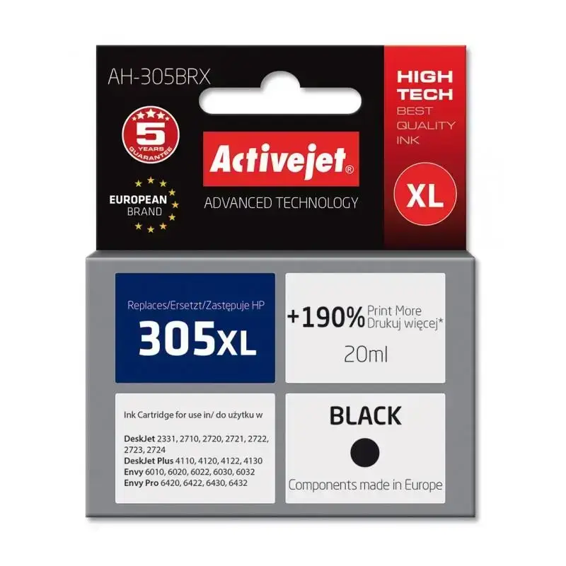 Συμβατό μελάνι HP 305XL 3YM62AE Black