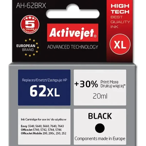 Συμβατό μελάνι HP 62XL C2P05AE black