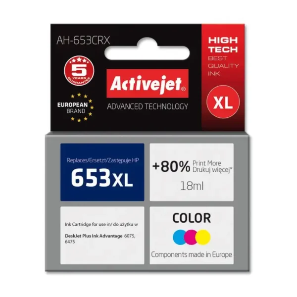 Συμβατό μελάνι HP 653XL color 3ΥΜ74ΑΕ