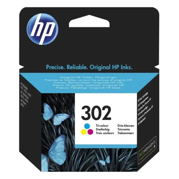 Γνήσιο μελάνι Hp 302 Tricolour