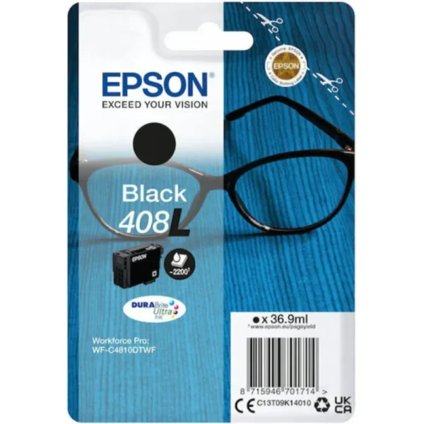 Γνήσιο μελάνι Epson 408L C13T09K14010 Black