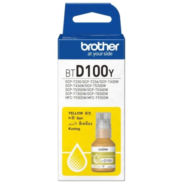 Γνήσιο μελάνι Brother BTD100Y Yellow